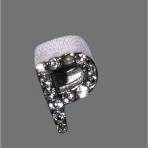 Kay Jewelers Charm Memories 925 Sterling Silver Elegant Crystal “P” Charm